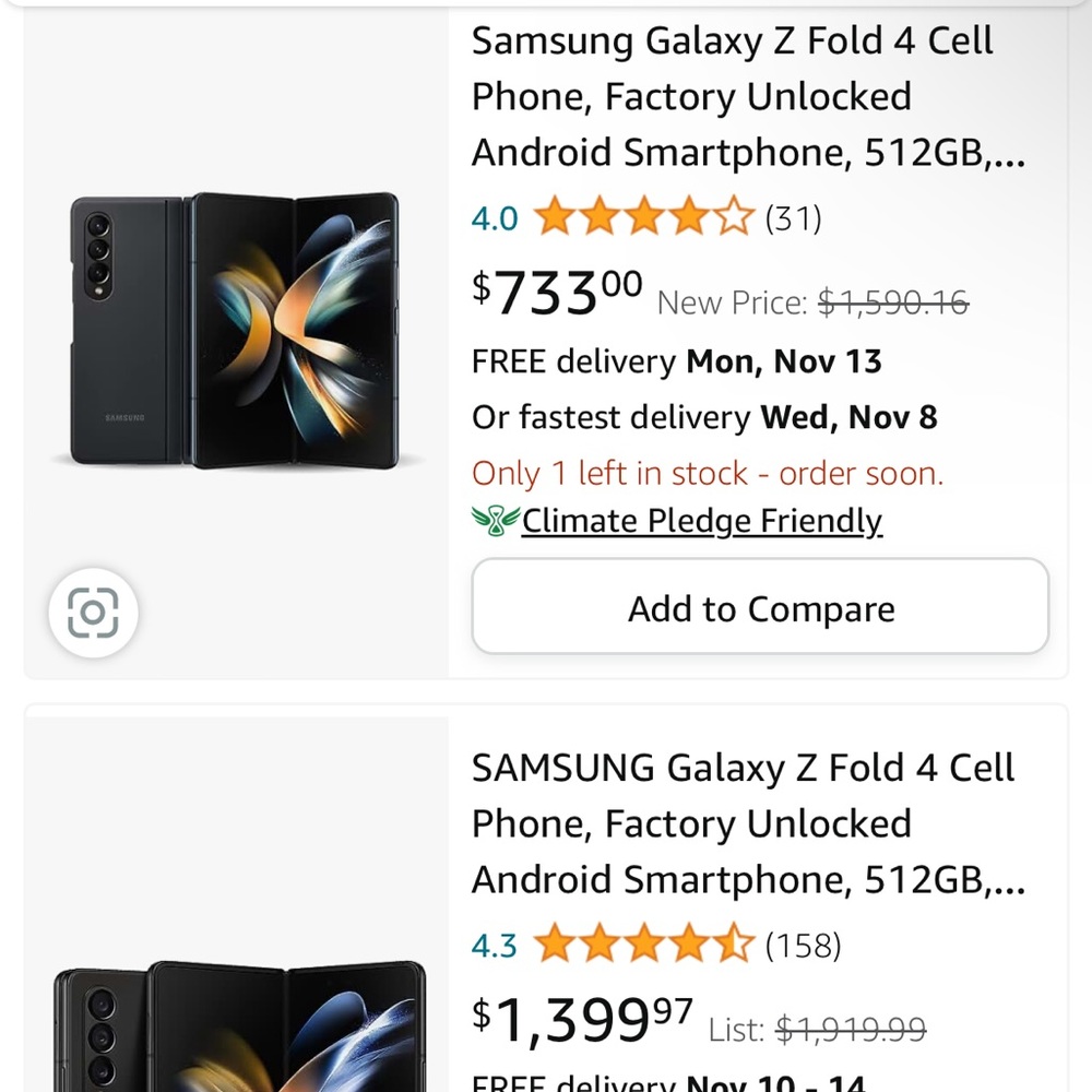 Samsung Galaxy Z Fold 4 Cell Phone new